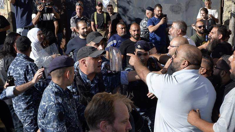 Protesters and the Internal Security Forces in Beirut - September 30, 2023 © Courtesy of The Coalition to Defend Freedom of Expression in Lebanon.